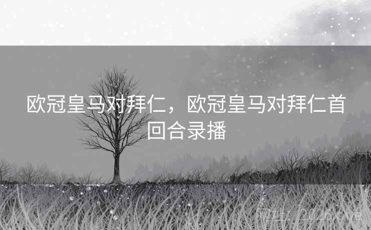 欧冠皇马对拜仁，欧冠皇马对拜仁首回合录播